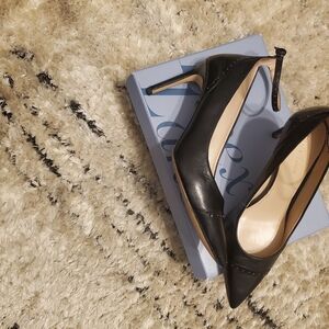 Elegant Black Leather Heels